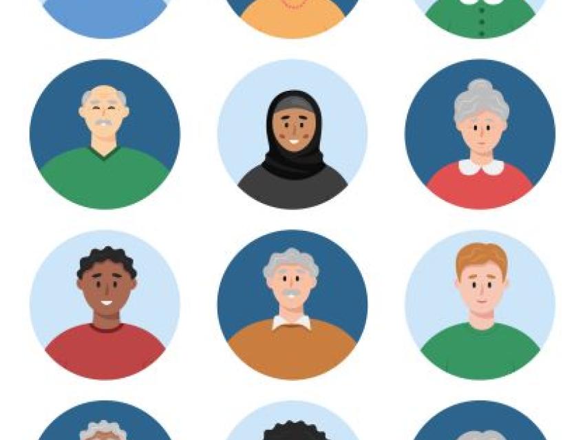 illustration of diverse people
